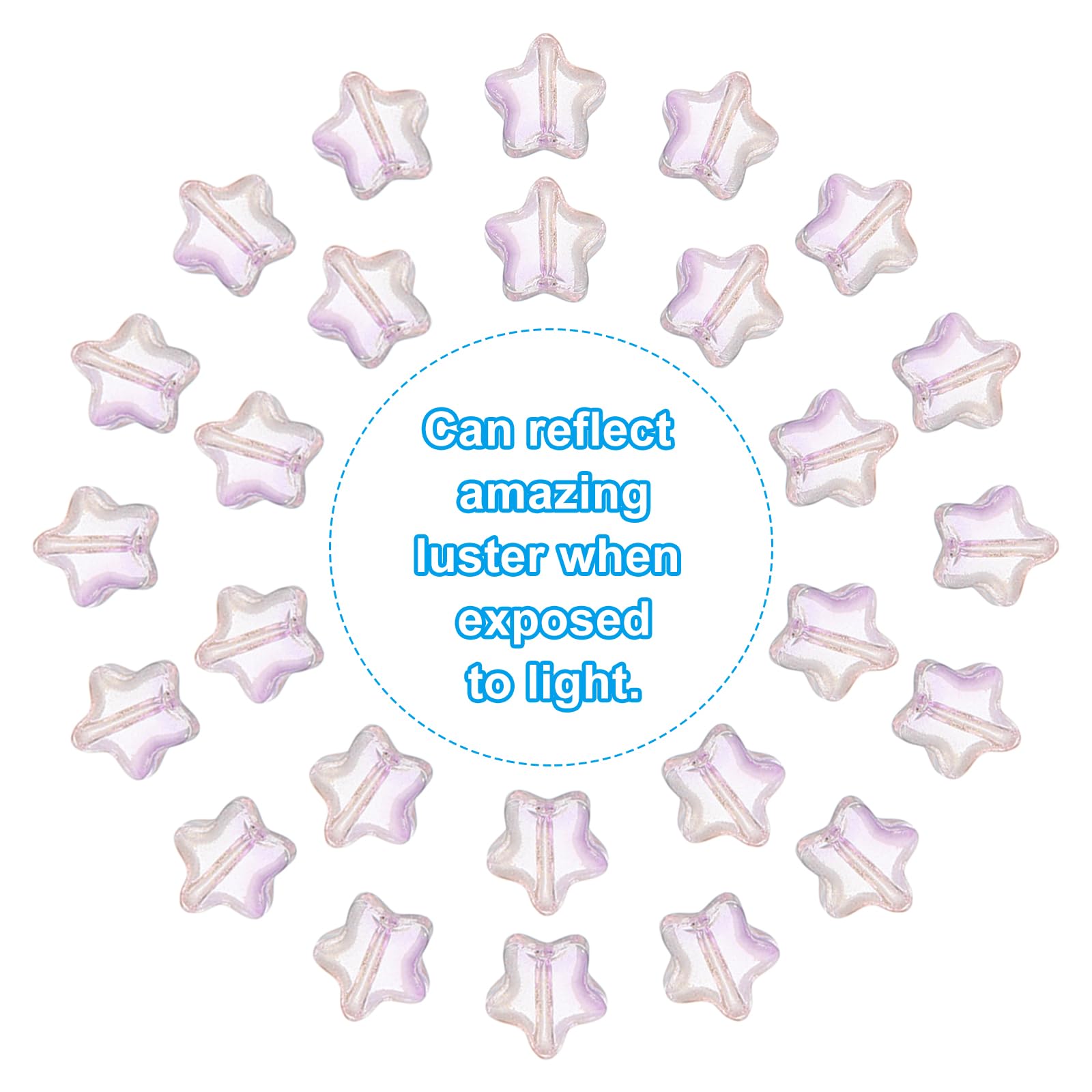PATIKIL 8mm Crystal Star Beads - Image 3