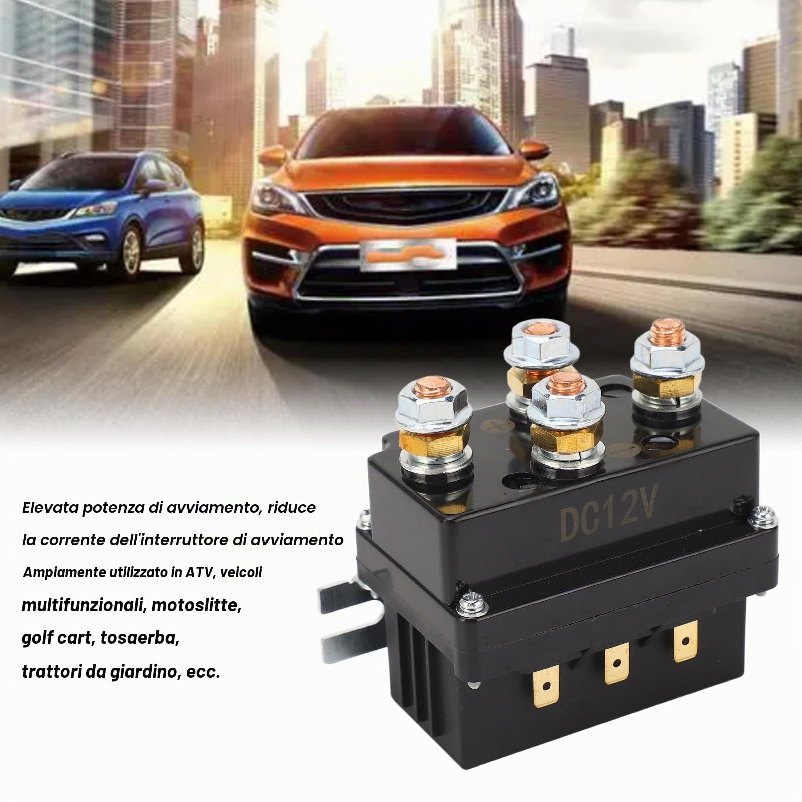 12V 500A Kit Relè Verricello Interruttore Contattore Relè Verricello Automobilistico Elettrico Durevole Per Tosaerba ATV Motoslitta