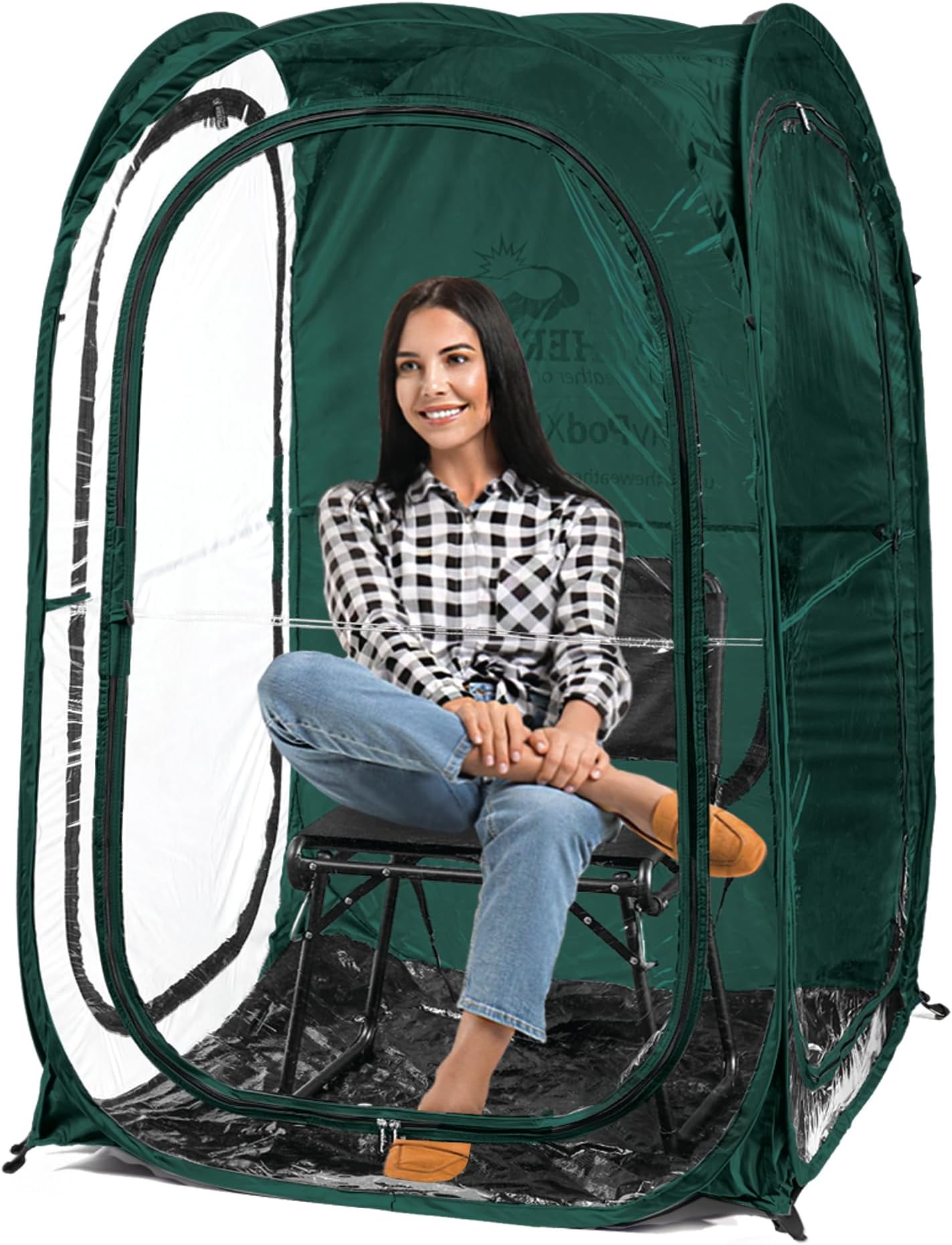 WeatherPod® Pop-Up Sports Tent 1-2 Person – Instant Setup MyPod™ Original Shark Tank All-Weather Pod Shelter for Outdoor Sports, Rain, Wind & Cold