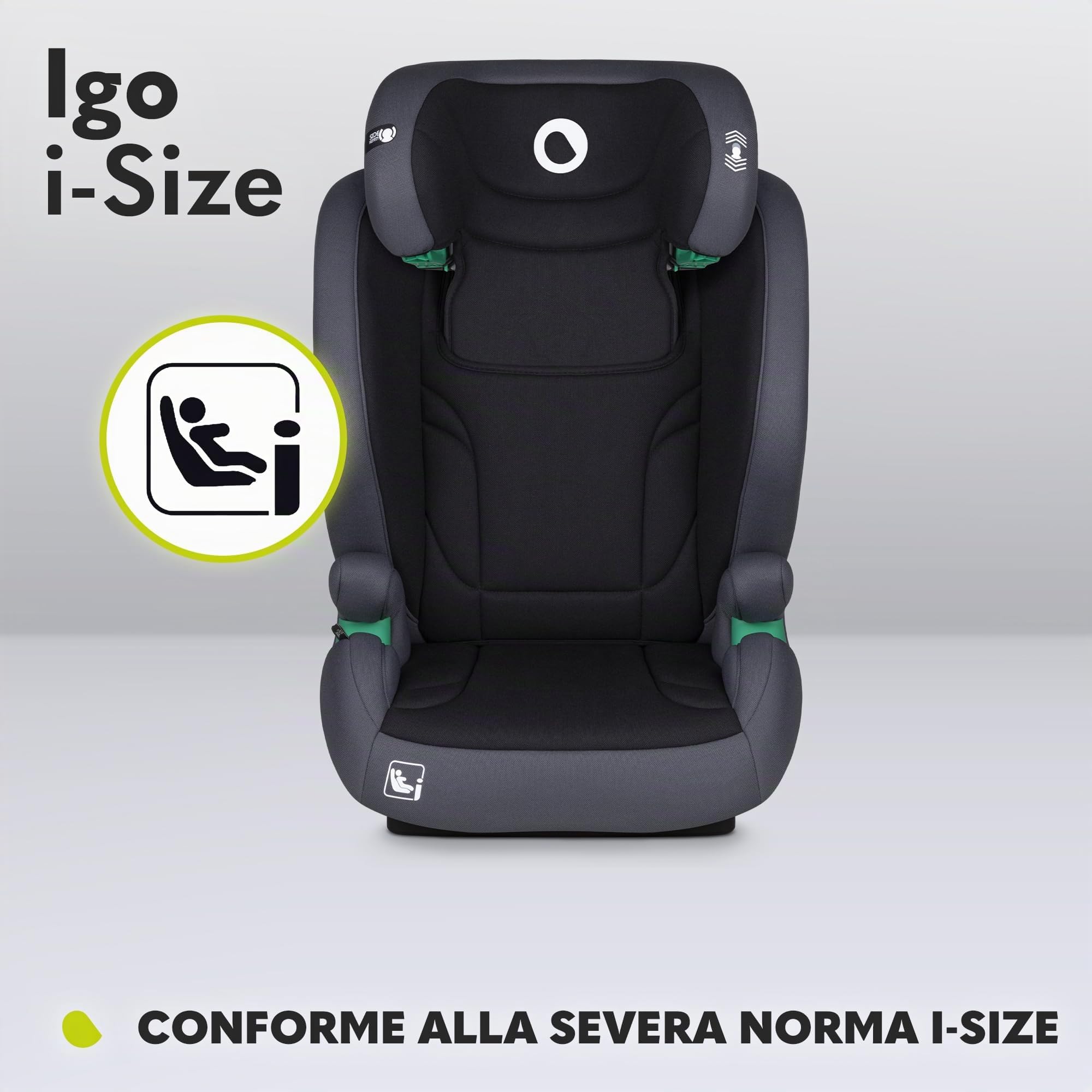 LIONELO Igo Seggiolino Auto Adattabile i-Size ISOFIX per Bambini 100-150 cm | Sicurezza Tri-Guard, 13 Regolazioni, Cresce con il Bambino, Comodo, Conforme all'Ultima Norma R129