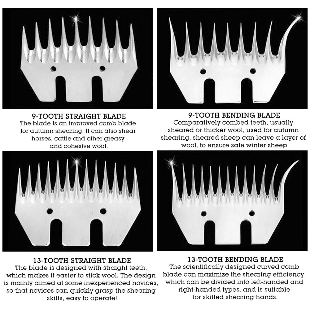 Lame de Tondeuse à Mouton en Acier Inoxydable, Cisaillement pour Chèvre 13 Dents
