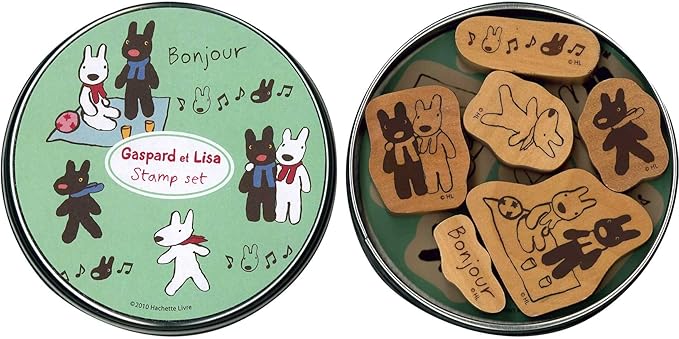 Amazon こどものかお リサとガスパールスタンプセットbonjour スクラップブッキング用品 通販