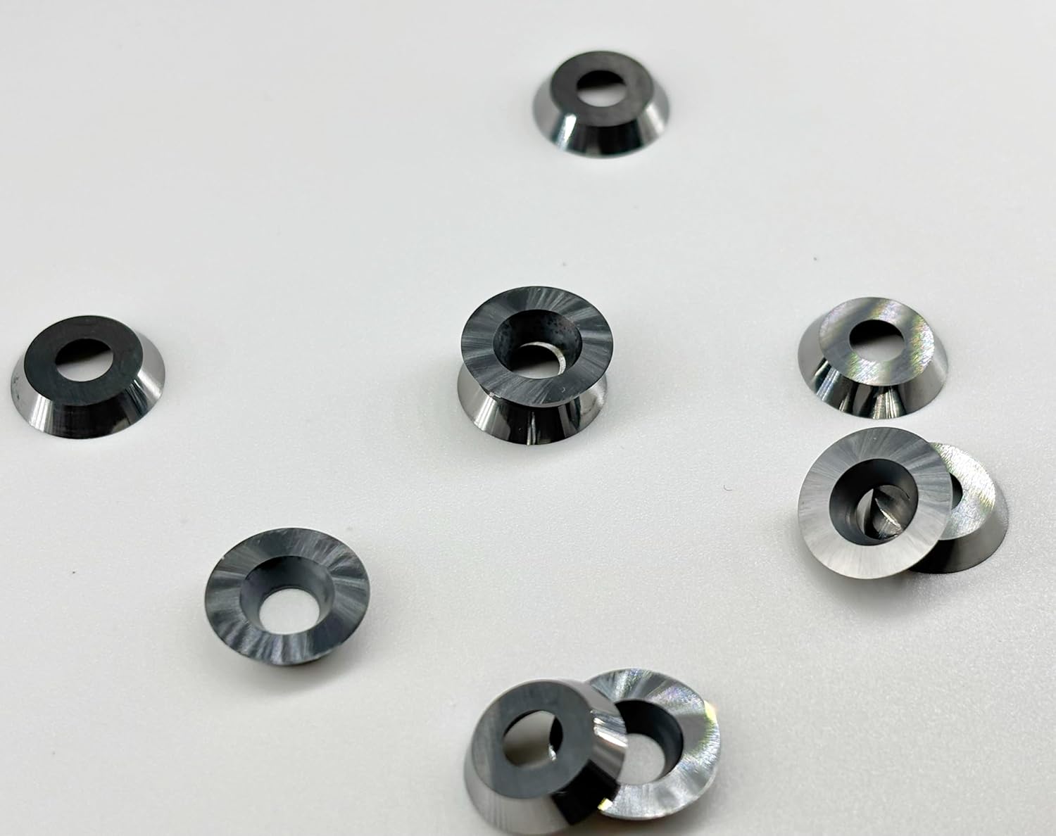 R12 Carbide Inserts - 12mm Tungsten Indexable Cutter Blades for Woodturning, 10pcs + 5 Screws, Universal Fit for Mini/Pro Lathe Tools, Wood Finishers & Hollowers