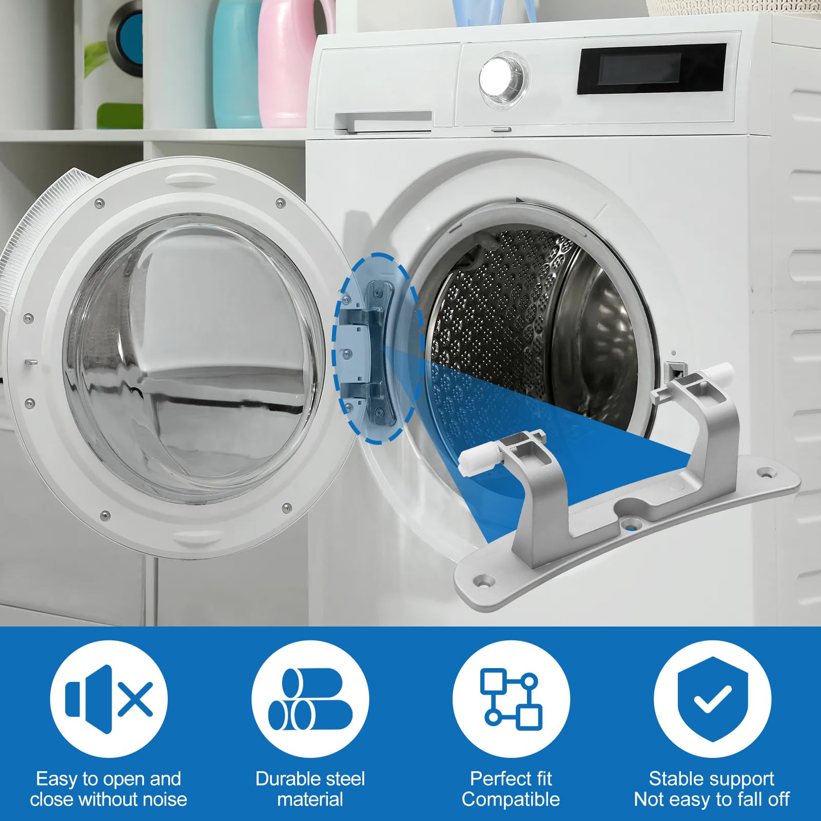 Türscharnier 134550800 für Frigidaire Kenmore Waschmaschine PS1152380, 1191162, AP3886714, AH1152380, EA1152380