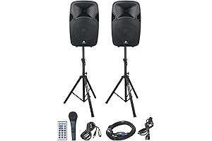 Proreck Party 15 Portable 15-Inch 2000 Watt 2-Way PA Speaker System