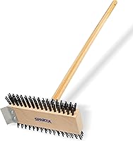 SPARTA 4002600 Stainless Steel Grill Brush & Scraper, 30.5" Long Handle for Commercial Grills, Kitchens, Restaurants