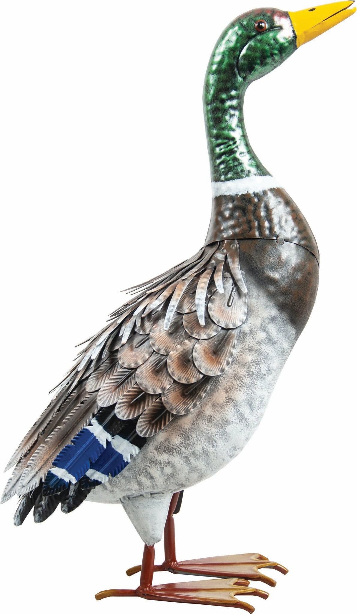 Amazon.com: Set of 4 Standing Mallard Duck Metal Garden Sculpture