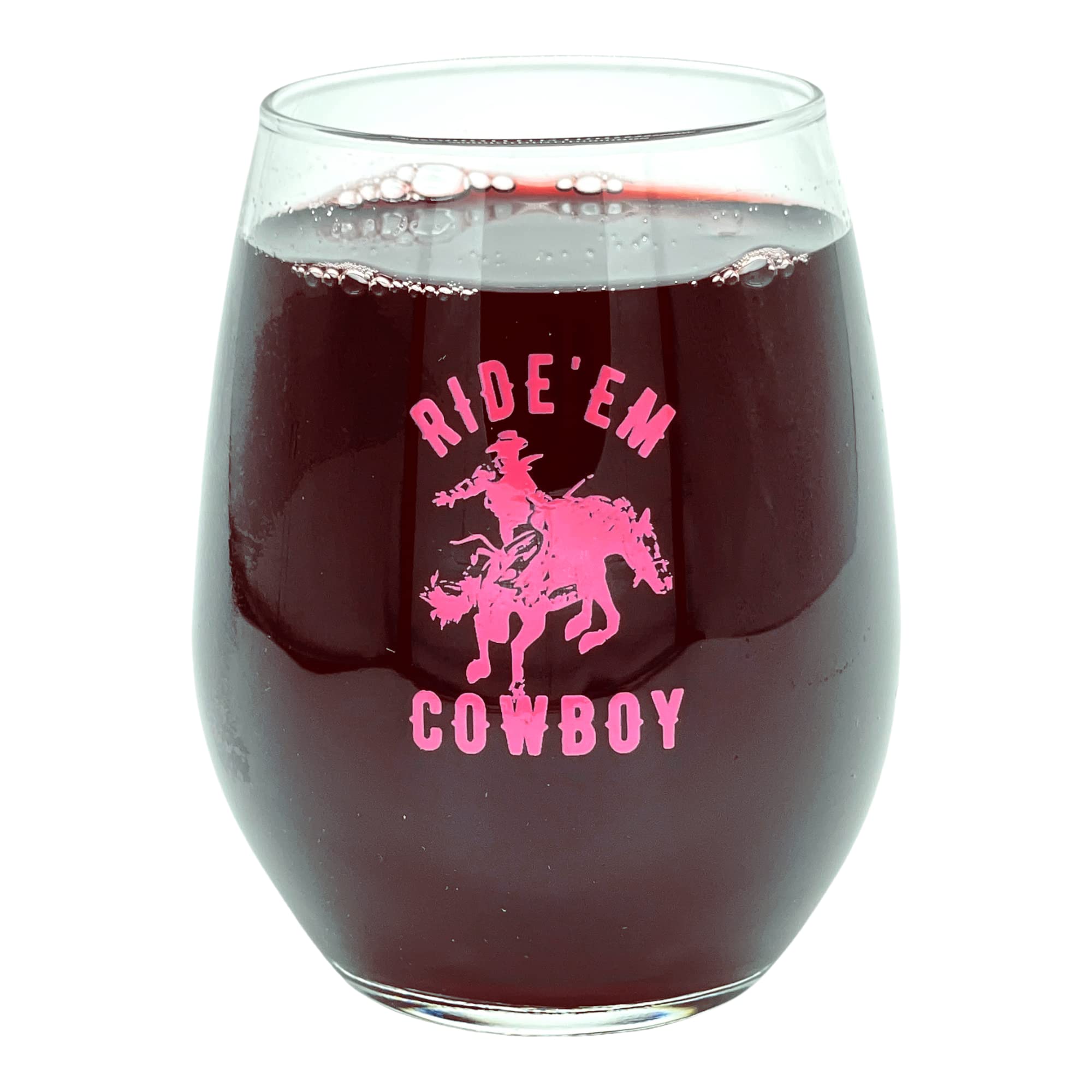 Ride Em Cowboy Wine Glass Funny Cute Rodeo ...