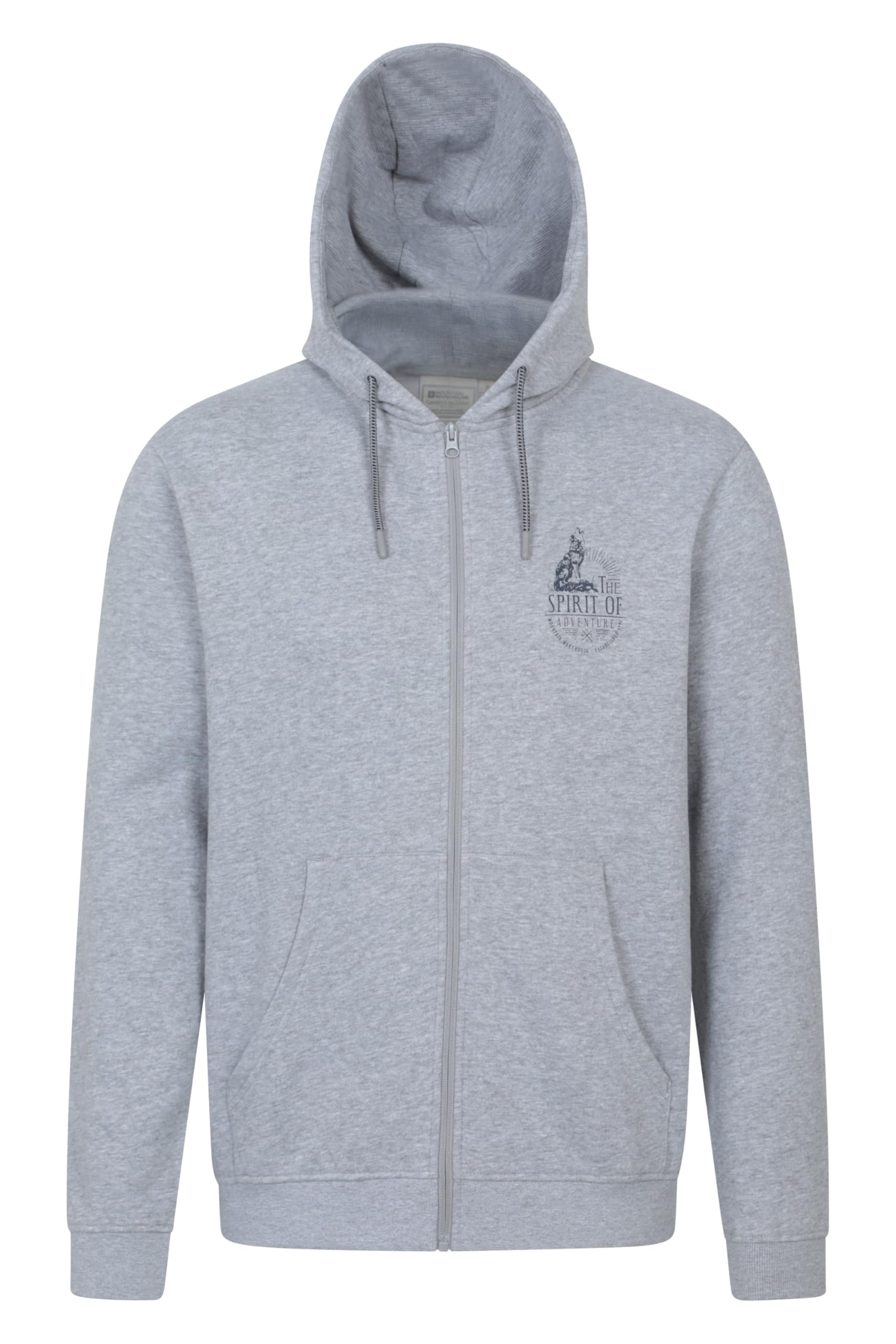 Mountain Warehouse Spirit Of Adventure Mens Full Zip Hoodie Grey M