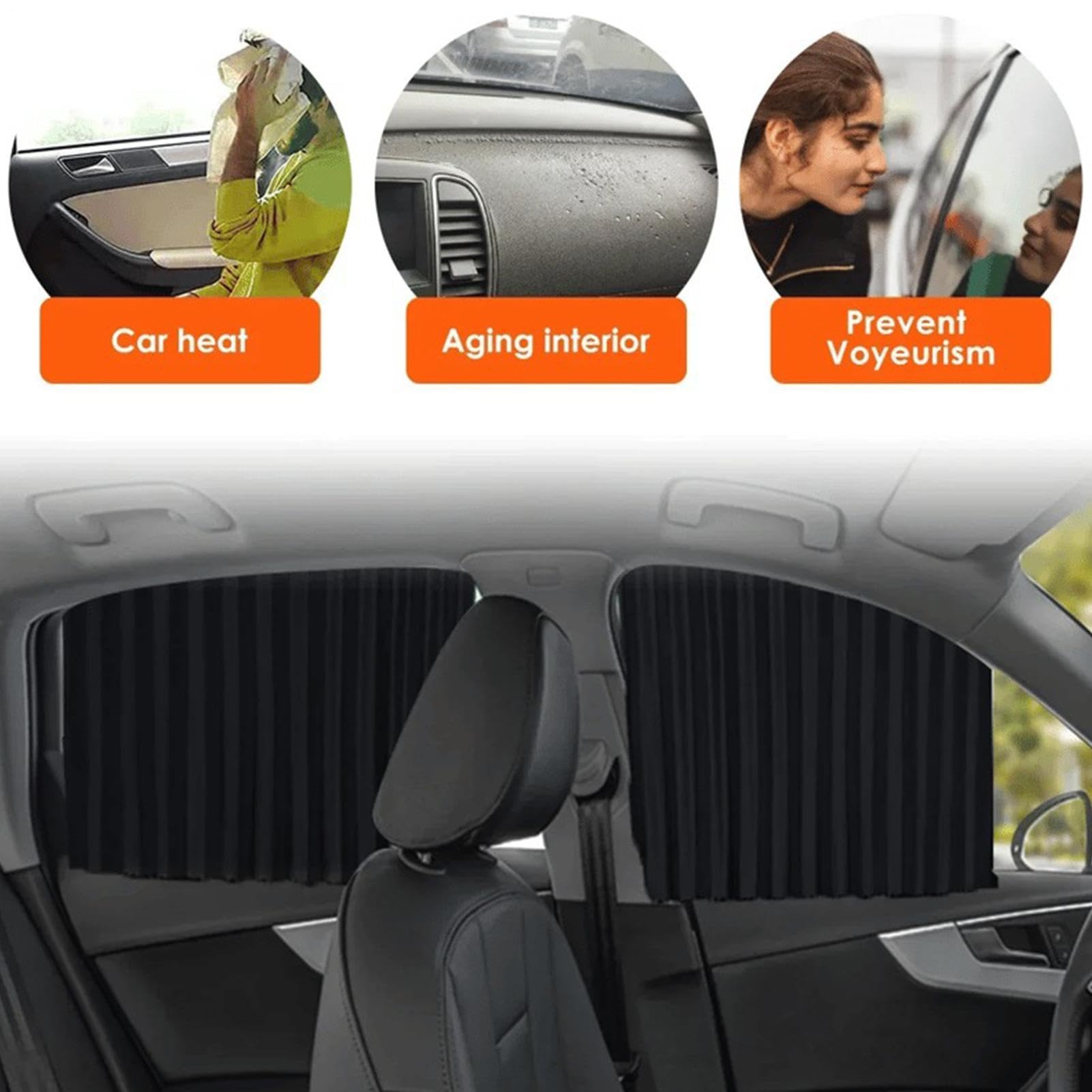 Parasole Per Finestrino Laterale Schermo Oscurante Magnetico Scorrevole | Coprifinestrini Auto Per Viaggio su Strada Outdoor Lunghe Percorrenze Spostamenti Quotidiani Furgoni SUV