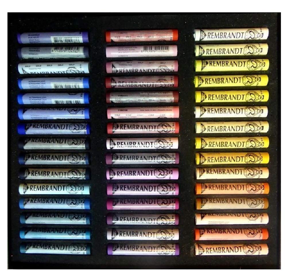Rembrandt REMBRANT Ensemble de Pastel secs Sticks 90,Selection Portrait Set, Coffret 90pcs et 1 cartes postales
