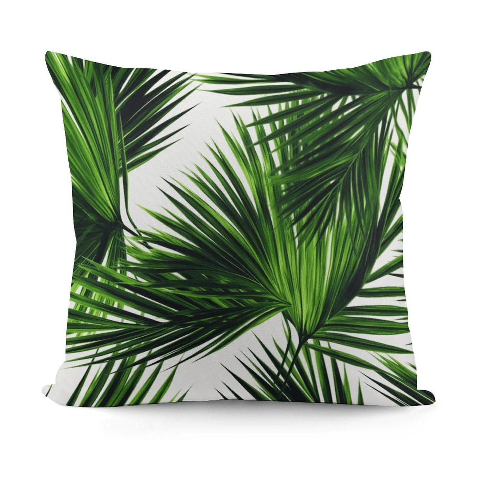 VstaDank Palm Tree Green Leaves Throw Pillow Cover Soft Square Cushion Cover Art Artwork Pillow Covers Mordern Couch Pillow Covers Decorative Cushion Case for Chair Couch Bedroom Living Room