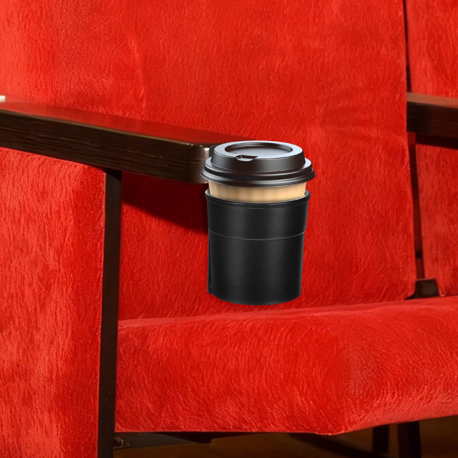 ABOOFAN Portavasos para Silla de Cine y Teatro, Soporte Resistente para Botellas y Vasos, Compatible Biberones, Fácil Instalación sin Herramientas, Accesorio Portátil para Exteriores