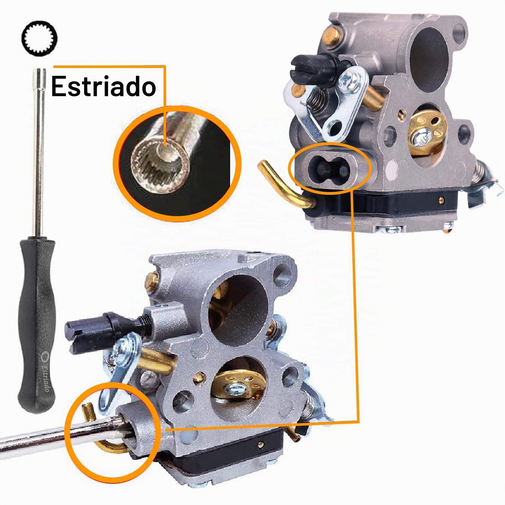 Juego de Destornilladores de Herramientas de Ajuste de carburador de 10 Piezas para Motor pequeño de 2 ciclos Poulan Artisan ZAMA, Walbro, STIHL, Husqvarna