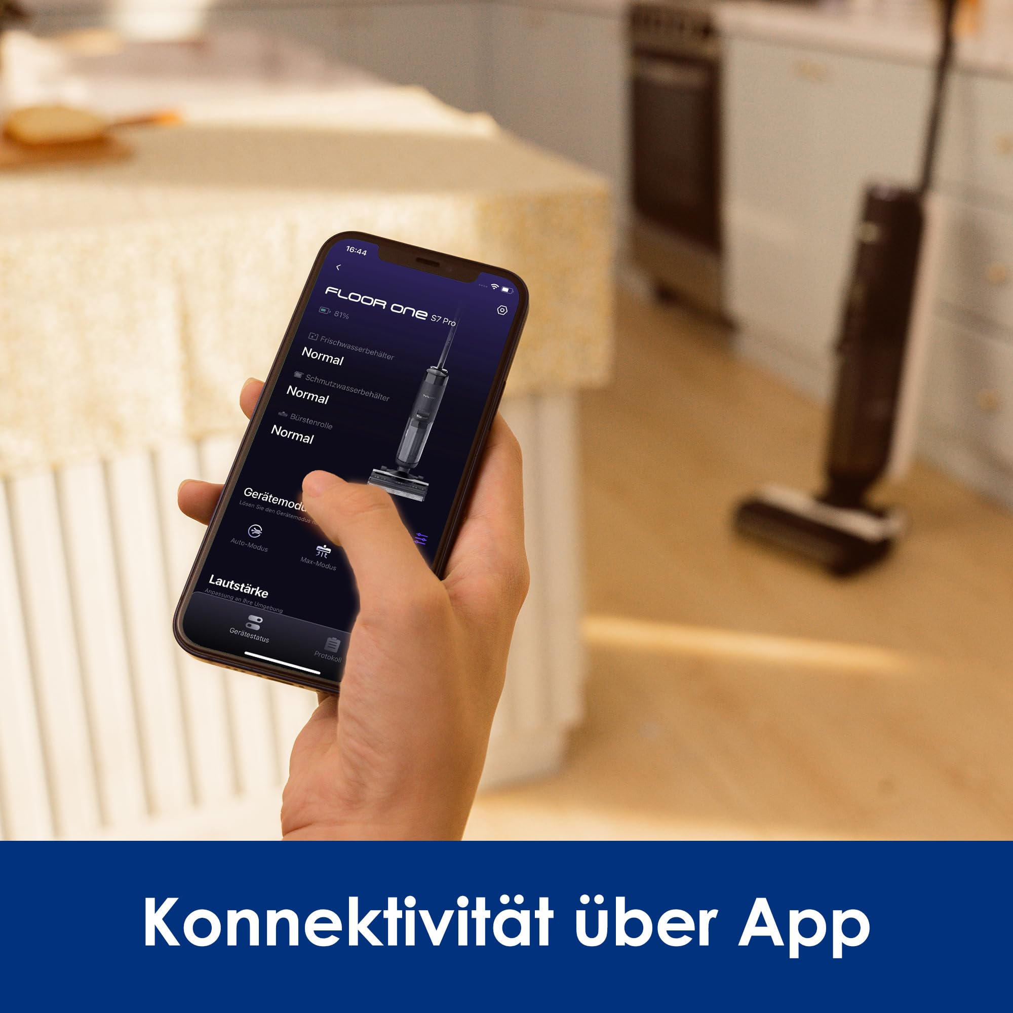 Tineco Floor One S7 Pro Nass Trockensauger Kabellos, Wischsauger 40min, Zentrifugal-Trocken, Doppelseitige Kantenreniung, Smart Erkennung, Dreifache Batterielebensdauer, Selbstreinigend für Tierhaare