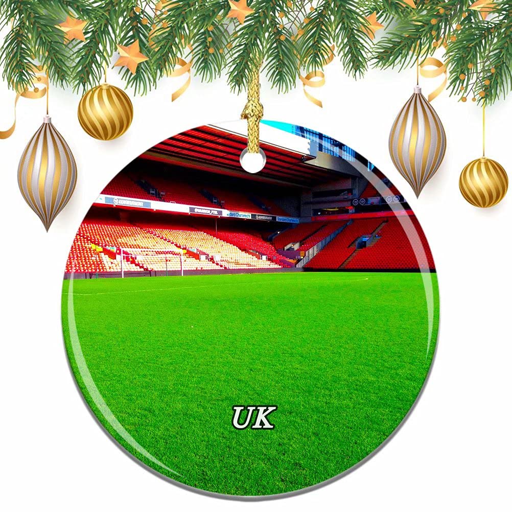 Uk England Anfield Stadium Liverpool Christmas Xmas Tree Ornament Decoration Wedding Hanging Pendant Decor City Travel Souvenir Collection