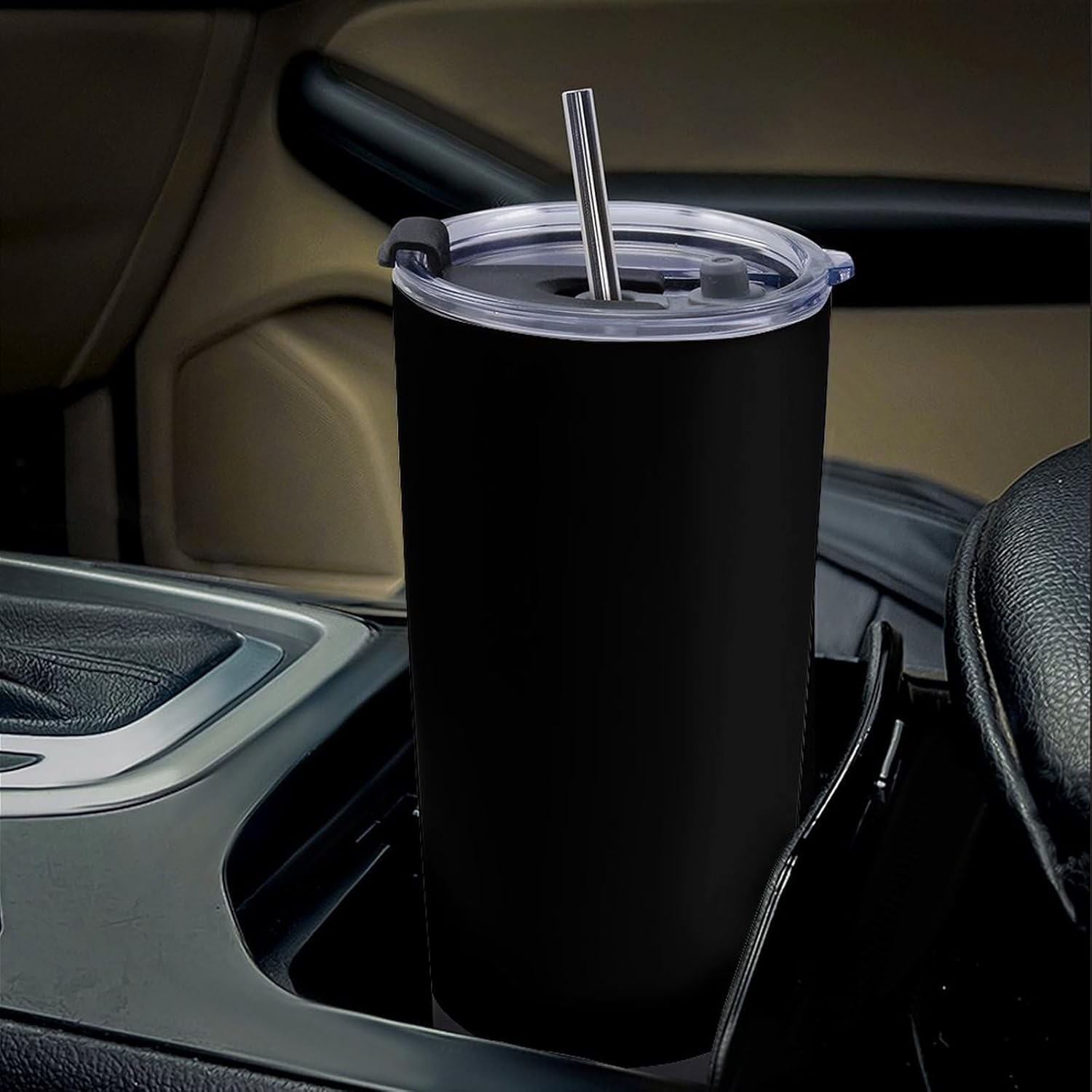 Personalized Coffee Tumbler with Picture Text Name Logo,Custom Photo 20oz Stainless Steel Tumblers with Lid And Vacuum Insulated,Travel Mug for Christmas Gift Solid Black - Image 7