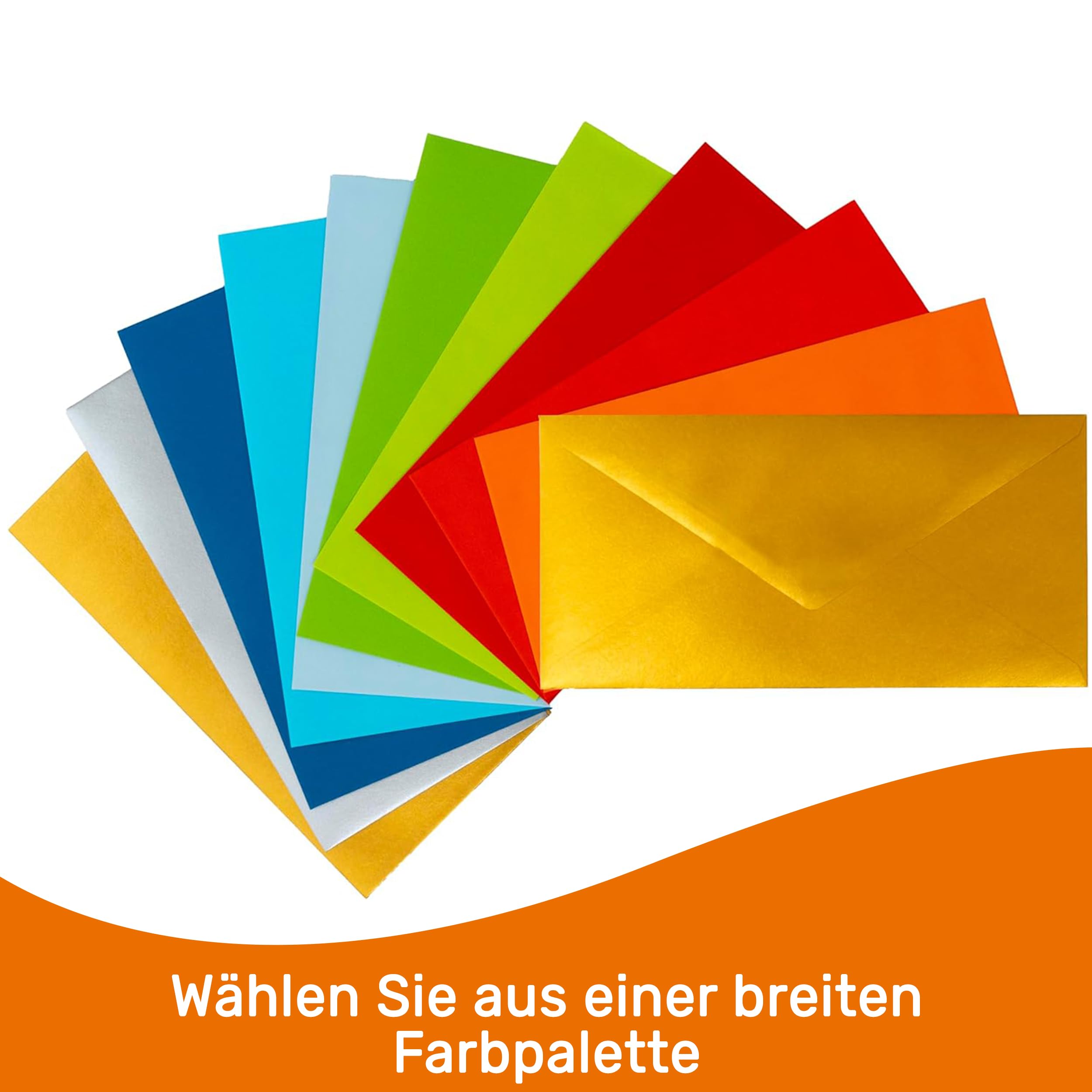 Umschläge DIN Lang (220 x 110 mm), Nassklebung - Dunkelblau | Stabile Papierumschläge im 200er-Pack mit Nassklebung für Einladungen, Rechnungen und Grußkarten.