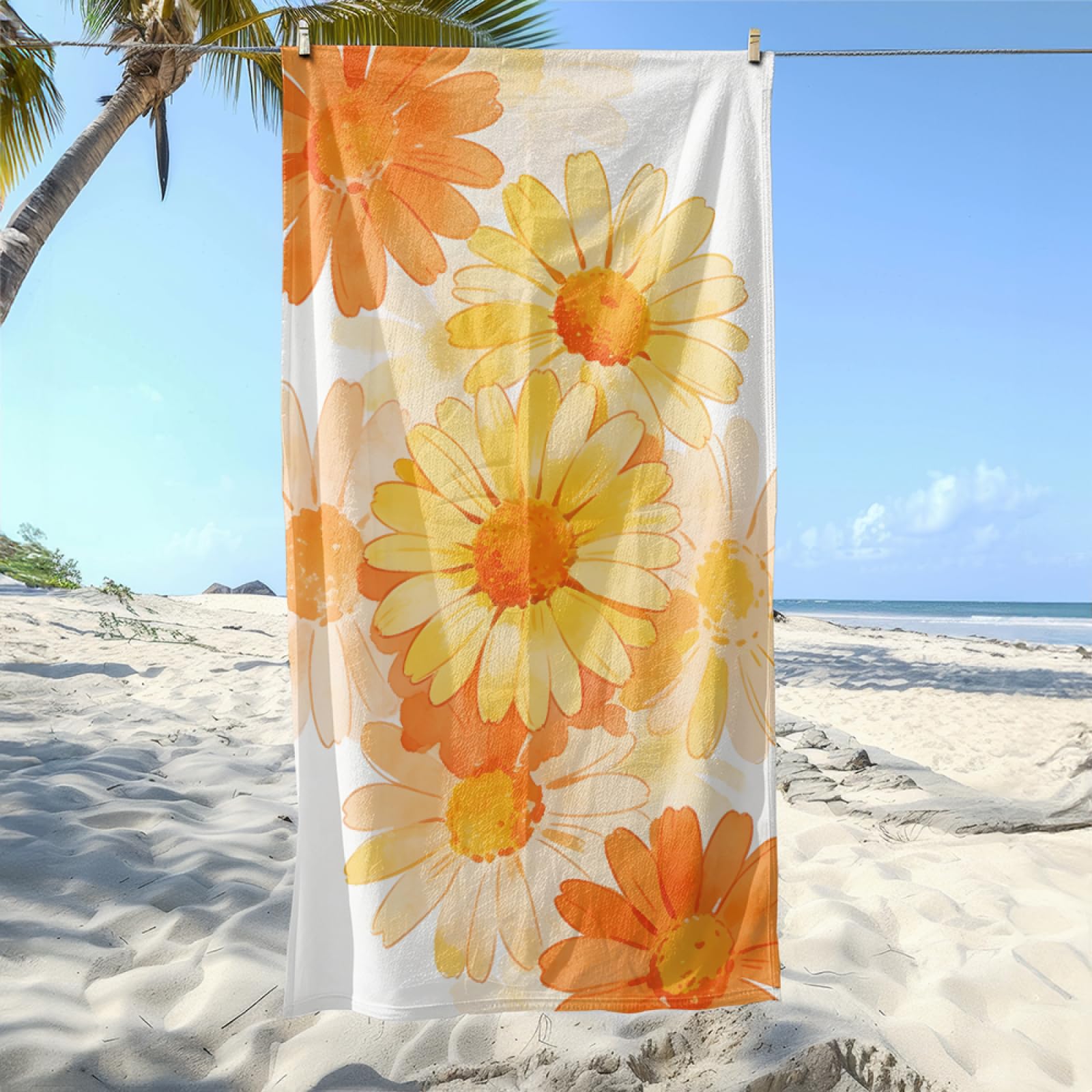 Serviette de PiscineDragon Vert Mignon Serviette Fouta Plage Stylée Personnalisée pour Adultes, Légère Séchage Rapide Anti-Sable, Adaptée Aux Voyages,Yoga et Vacances 100x180 cm