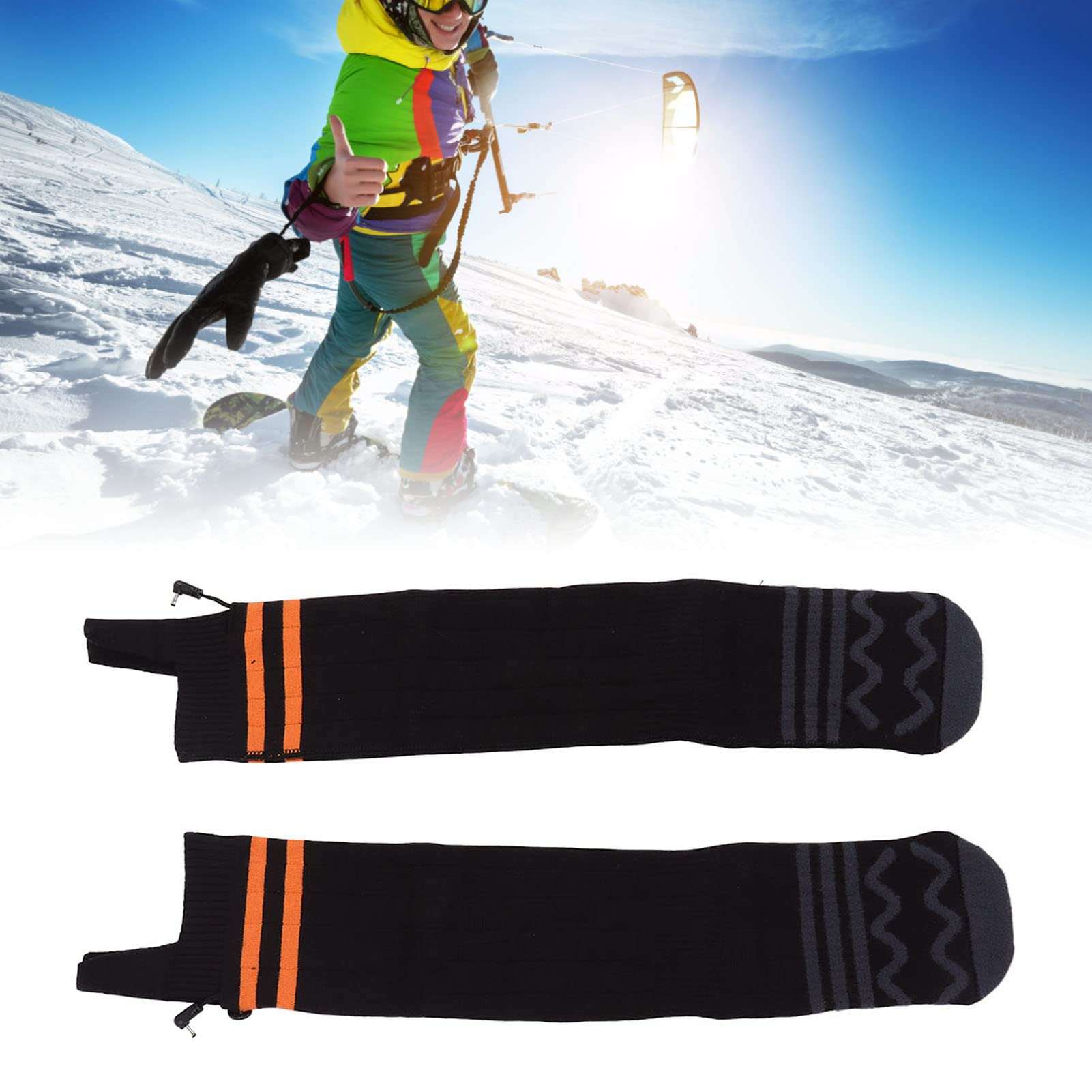Chaussettes Chaudes d'hiver Semelles complètes Chaussettes chauffées Thermiques pour Hommes Femmes en Plein air Ski de Chasse
