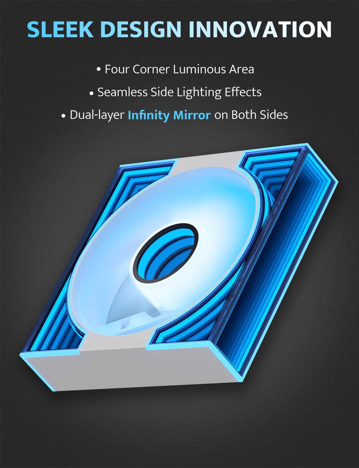 darkFlash Confezione da 3 ventole per case PC da 120 mm, PWM ARGB Sync, ventole di raffreddamento indirizzabili RGB per case del computer e flusso d'aria elevato (DM8, bianco)