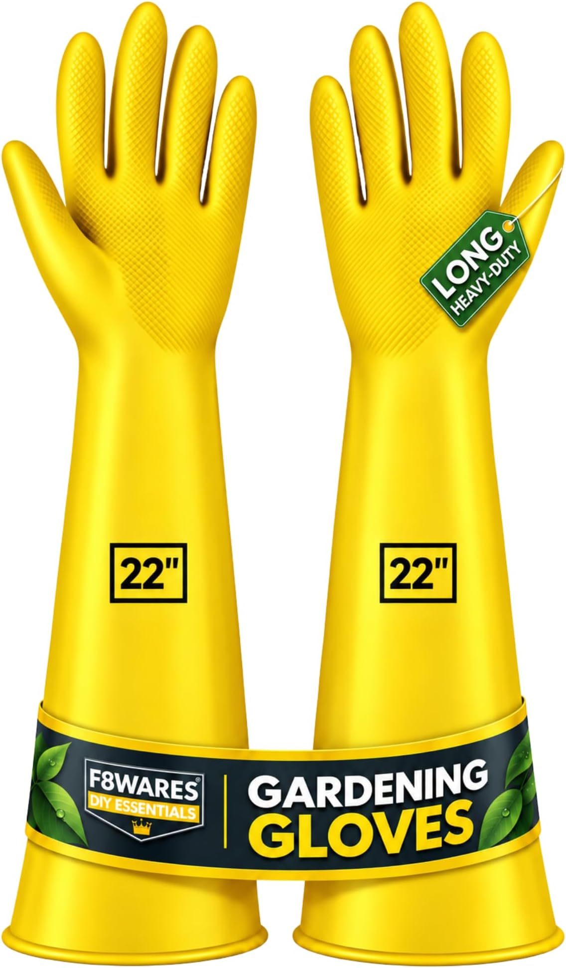 22 Inch Long & Thick Heavy Duty Rubber Gardening Gloves