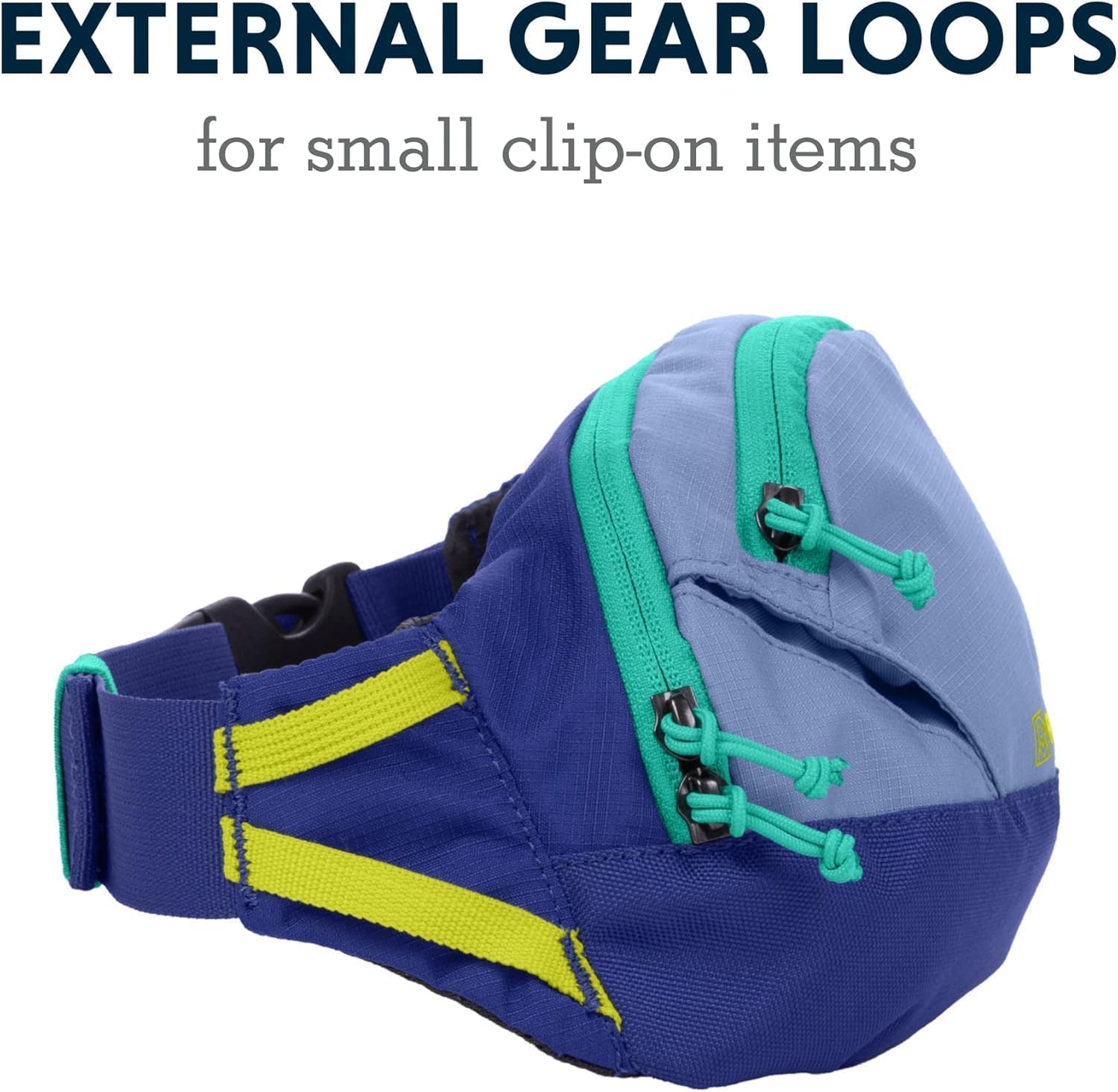 Ruffwear, Home Trail - Marsupio a tracolla con cintura regolabile, porta cacca, tasca per telefono, mani libere per allenamento, escursionismo, corsa, viaggi, Grigio Granito, 15-54 inches