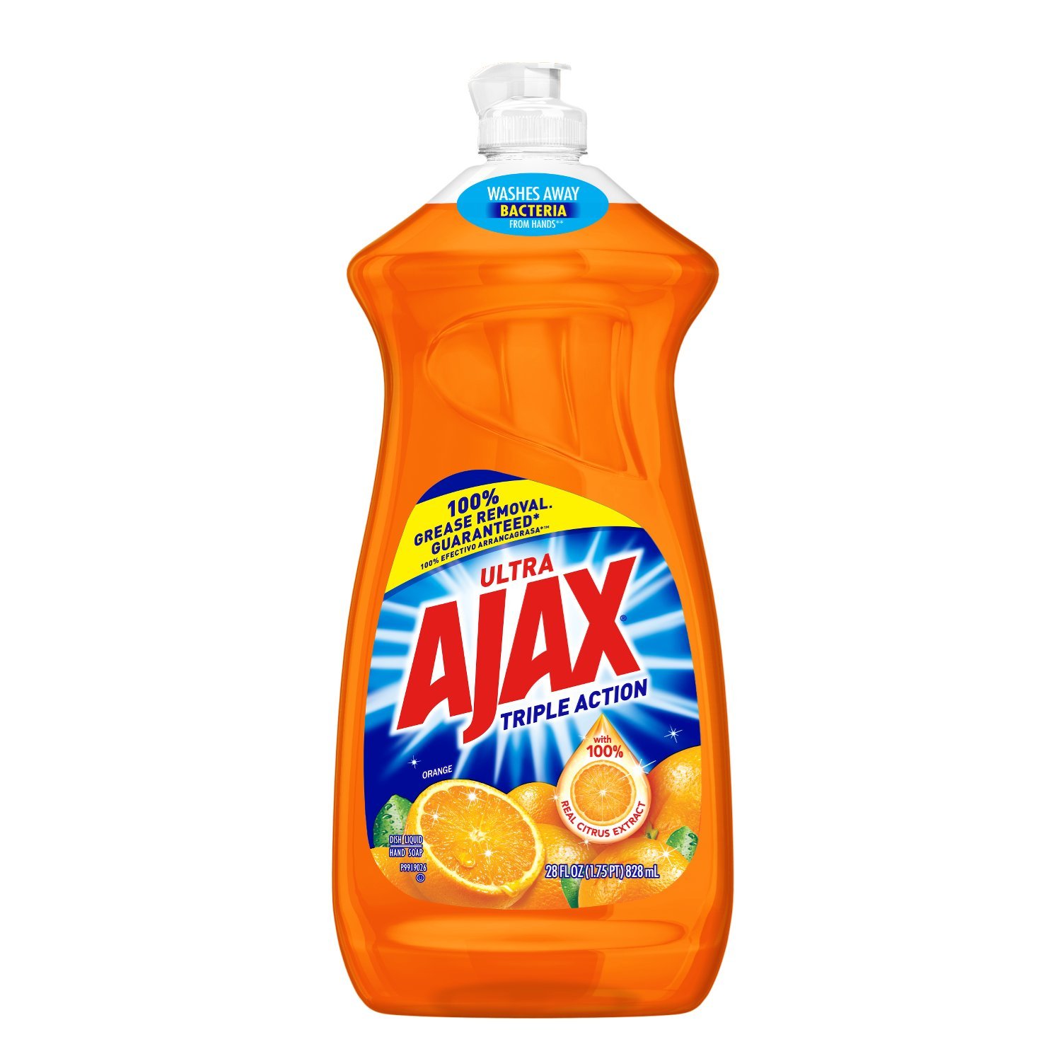 AjaxUltra Triple Action Orange Dish Soap, 28 Fl Oz, Pack of 2