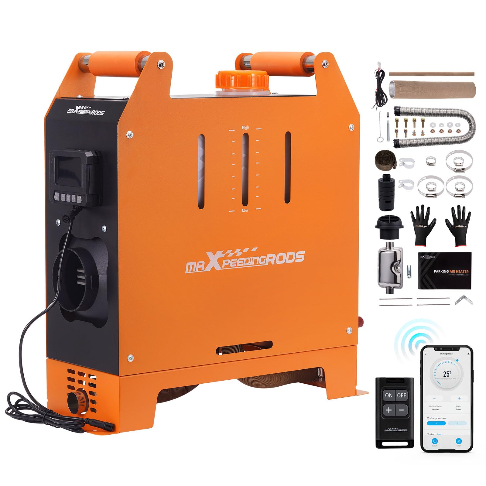 Maxpeedingrods5kw 12v Diesel Heater App Remote Control Super Quiet