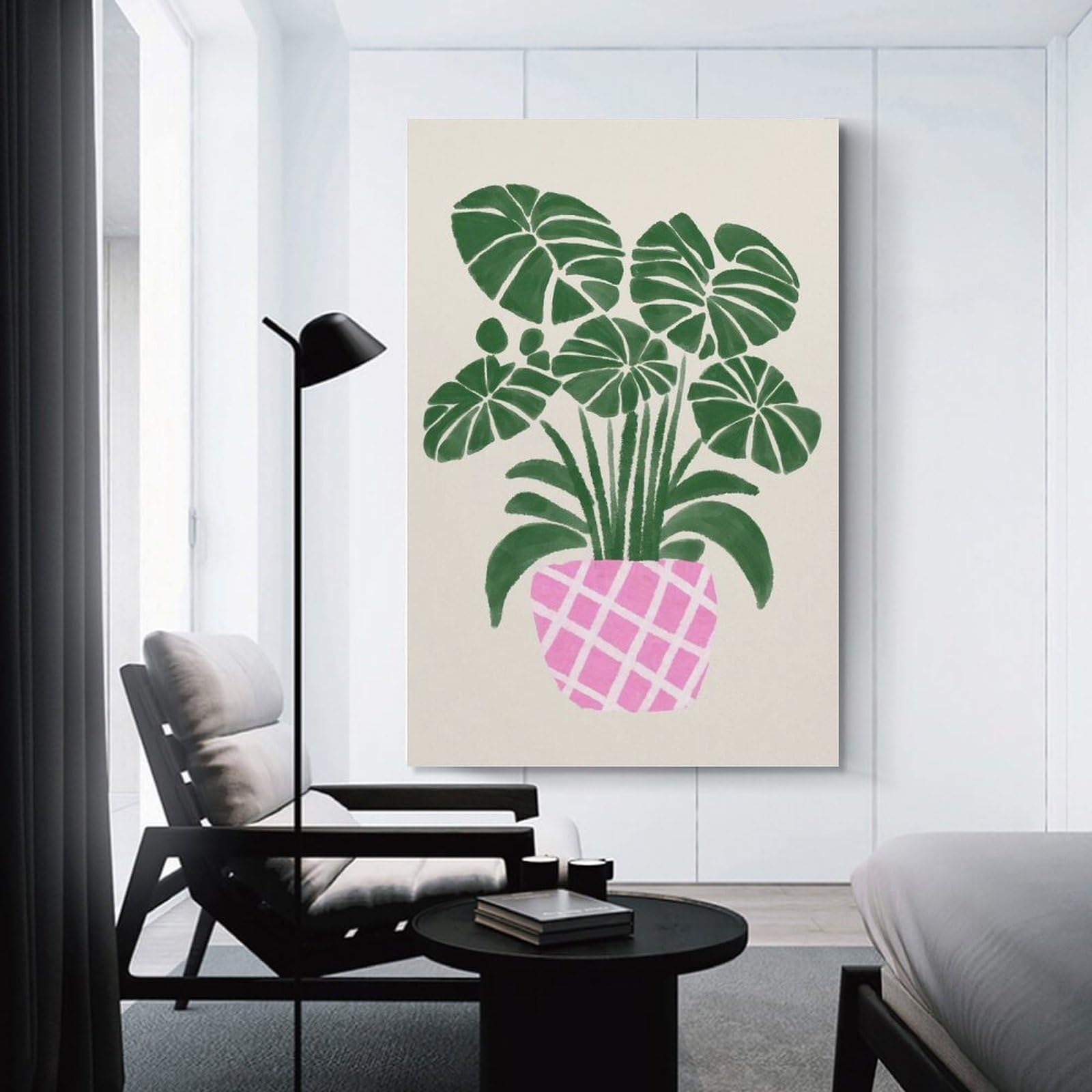 Junmoney Big Monstera Plant Room Decor Wall Art 12x18inch(30x45cm), for Wall Displays, Bedrooms Or Room Updates, Ideal for Building A Coordinated Art Wall