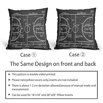 Amazon.co.jp: バスケットボール 枕カバー 16x16インチ