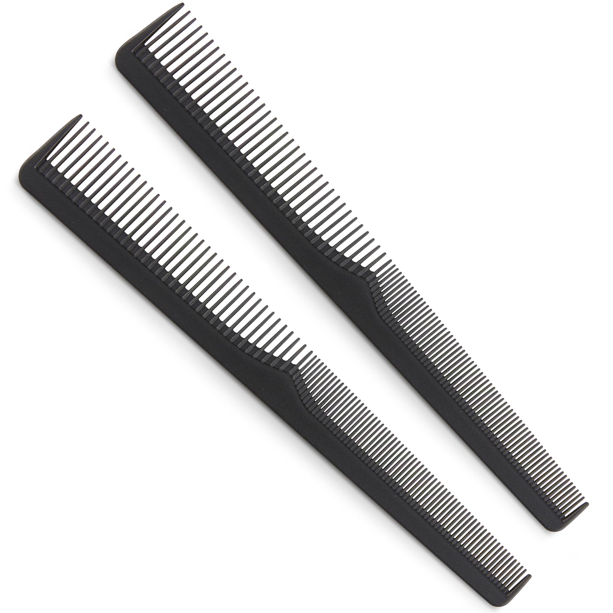 MARS WELLNESS Premium Carbon Fiber Taper Combs - 2 Pack, 7.3 Inch - Heat Resistant, Ideal for Home and Professional Use, Barber Measuring Comb, Fade Comb
