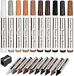 Furniture Repair Kit Wood Markers Wax Sticks, for Stains, Scratches, Wood Floors, Tables, Desks, Carpenters, Bedposts, Touch Ups, and Cover Ups (21)