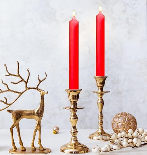 Miniatura 3 de Juego de 4 velas cónicas color rosa de 12 pulgadas, candelabros altos, sin goteo y sin humo, velas de cena en casa, fiesta, boda, Halloween, velas