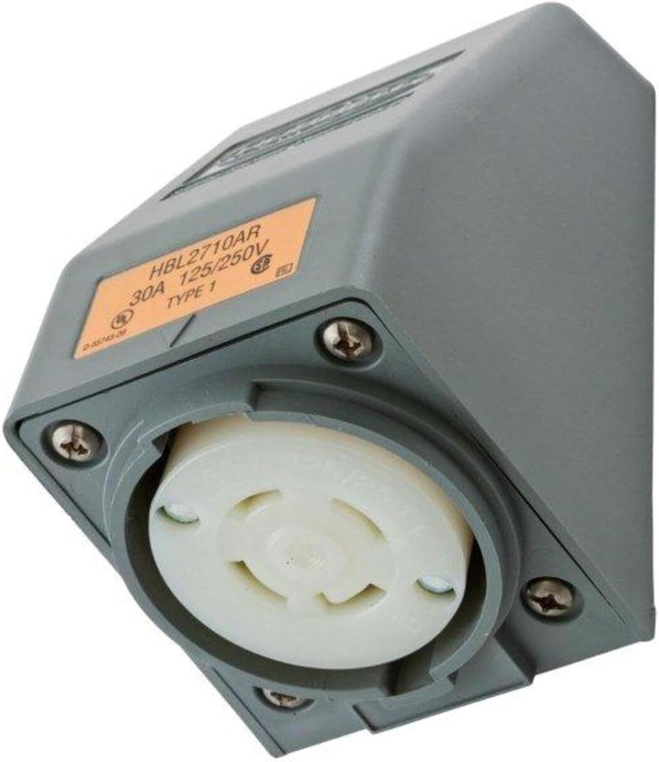 30A Angle Locking Receptacle 3P 4W 125/250VAC
