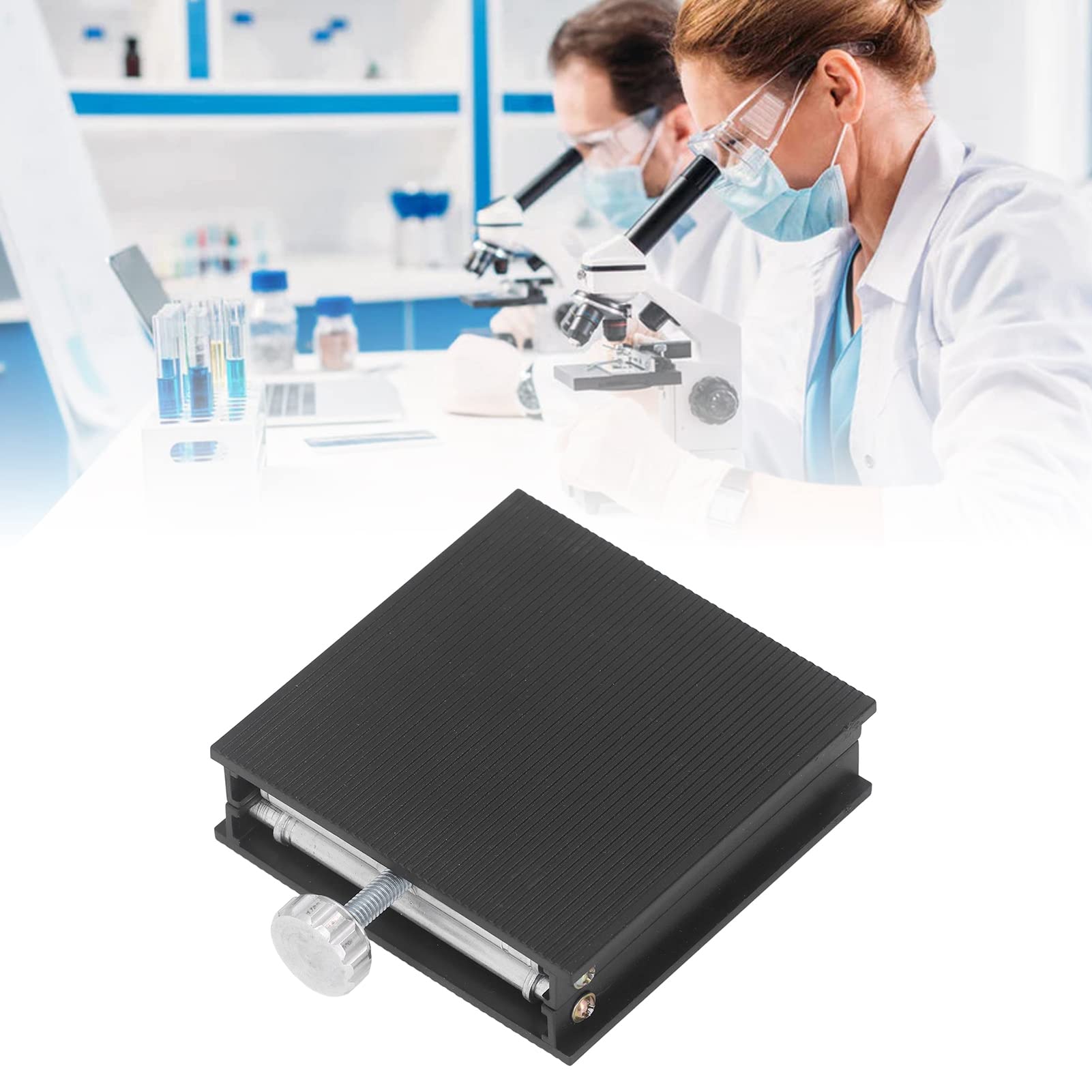 Ejoyous Scherenheber, Plataforma de Elevación de Laboratorio Mesa de Laboratorio Mecanismo de Elevación Ajuste Manual de 26-90mm Capacidad Máxima de Carga 30kg Aleaci (BLACK)
