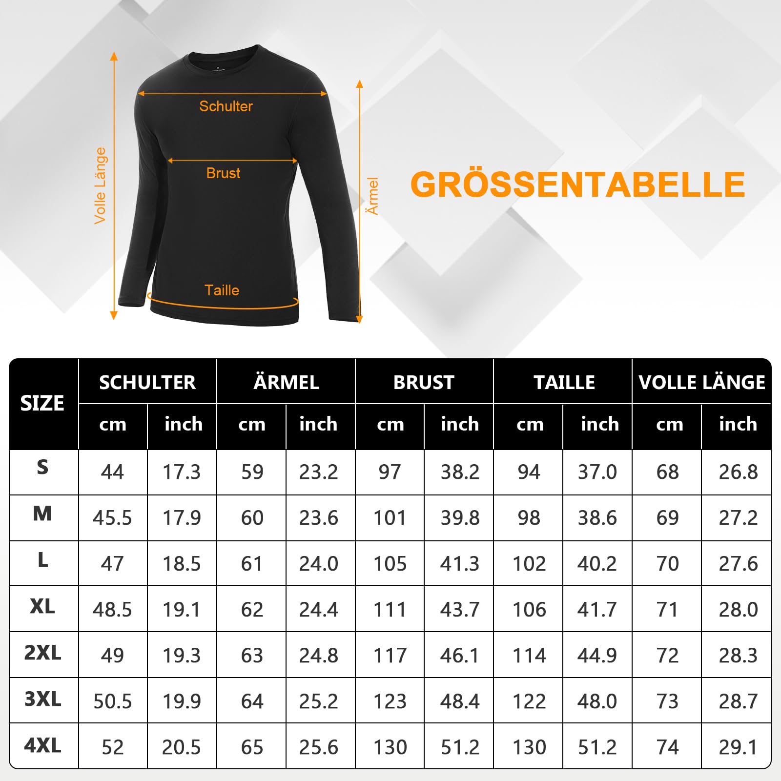 SIMIYA Sous-vêtements thermiques pour homme - Haut à manches longues - Intérieur en polaire - Sous-vêtements thermiques à manches longues - Sous-vêtements fonctionnels chauds - Col rond - Doux -