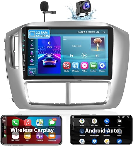 Estéreo de coche Android 2G+64G para Honda Pilot 2006-2008 con Carplay inalámbrico con WiFi navegación GPS reproductor de radio Android Auto 9