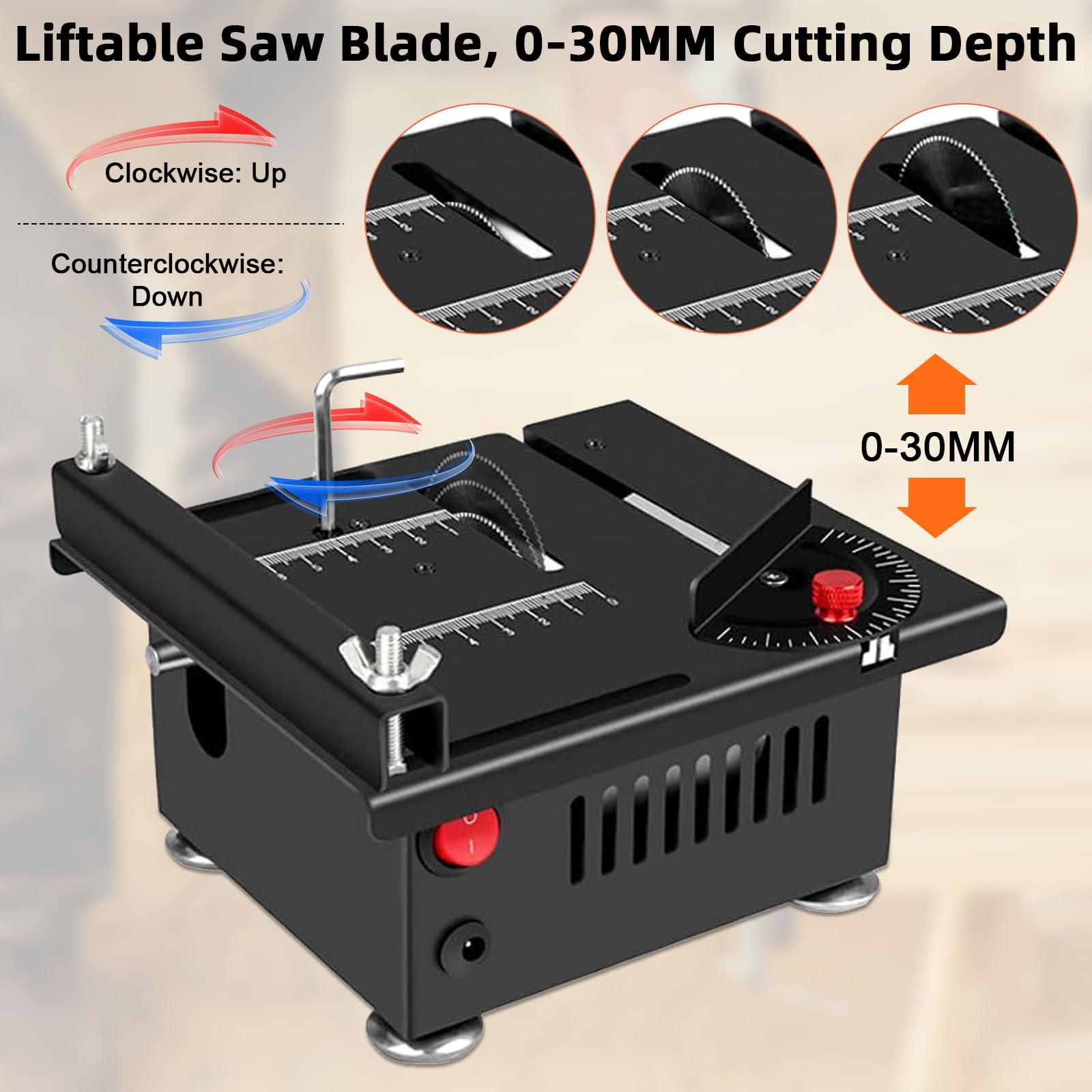 Mini Scie à Table,Sunydog Multifonctionnelle Scies De Bureau électriques Petit Ménage Bricolage