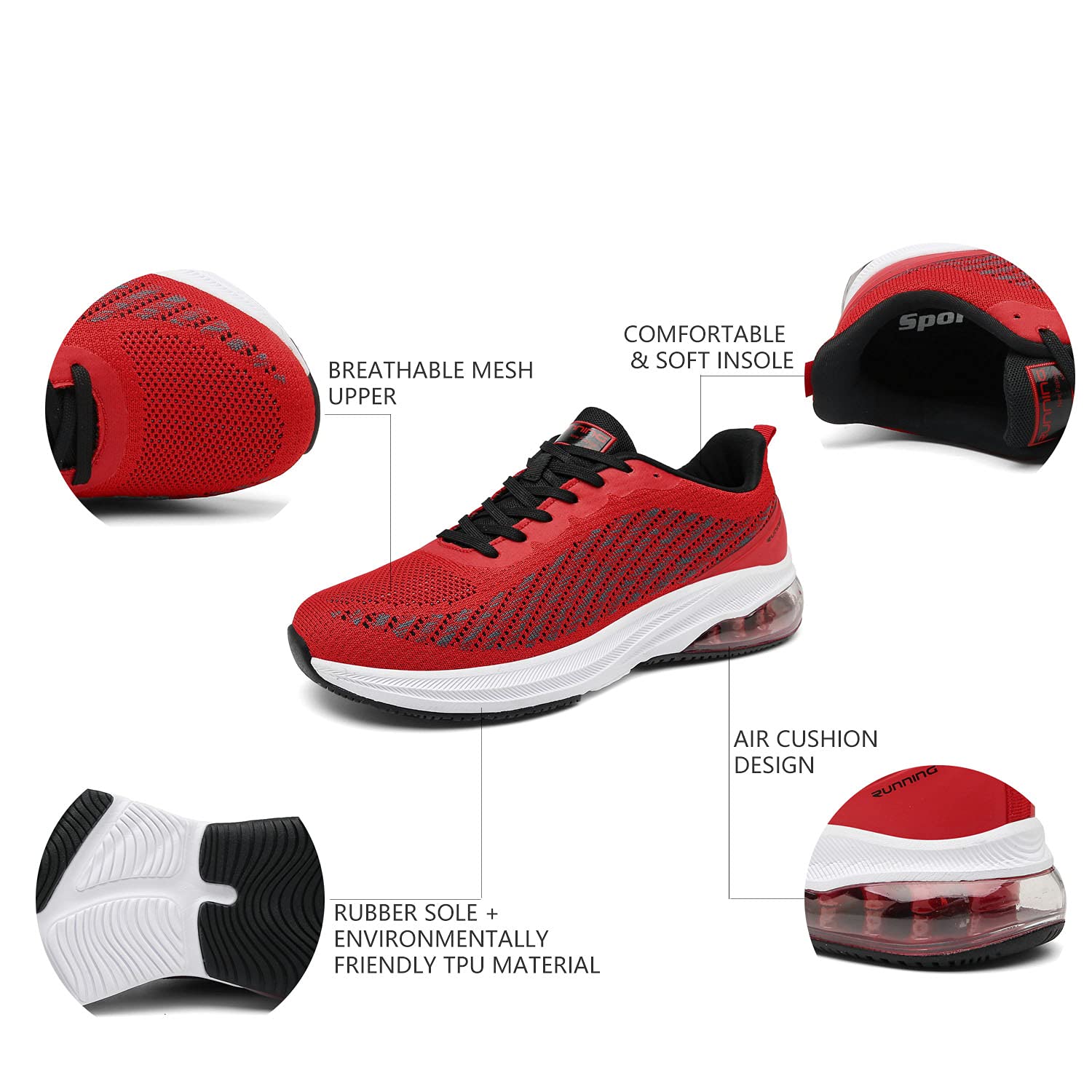 frysen Scarpe Uomo Donna Sneakers Scarpe Uomo Estive Scarpe Running Uomo per Tennis Trekking MTB Corsa Fitness 36-47EU