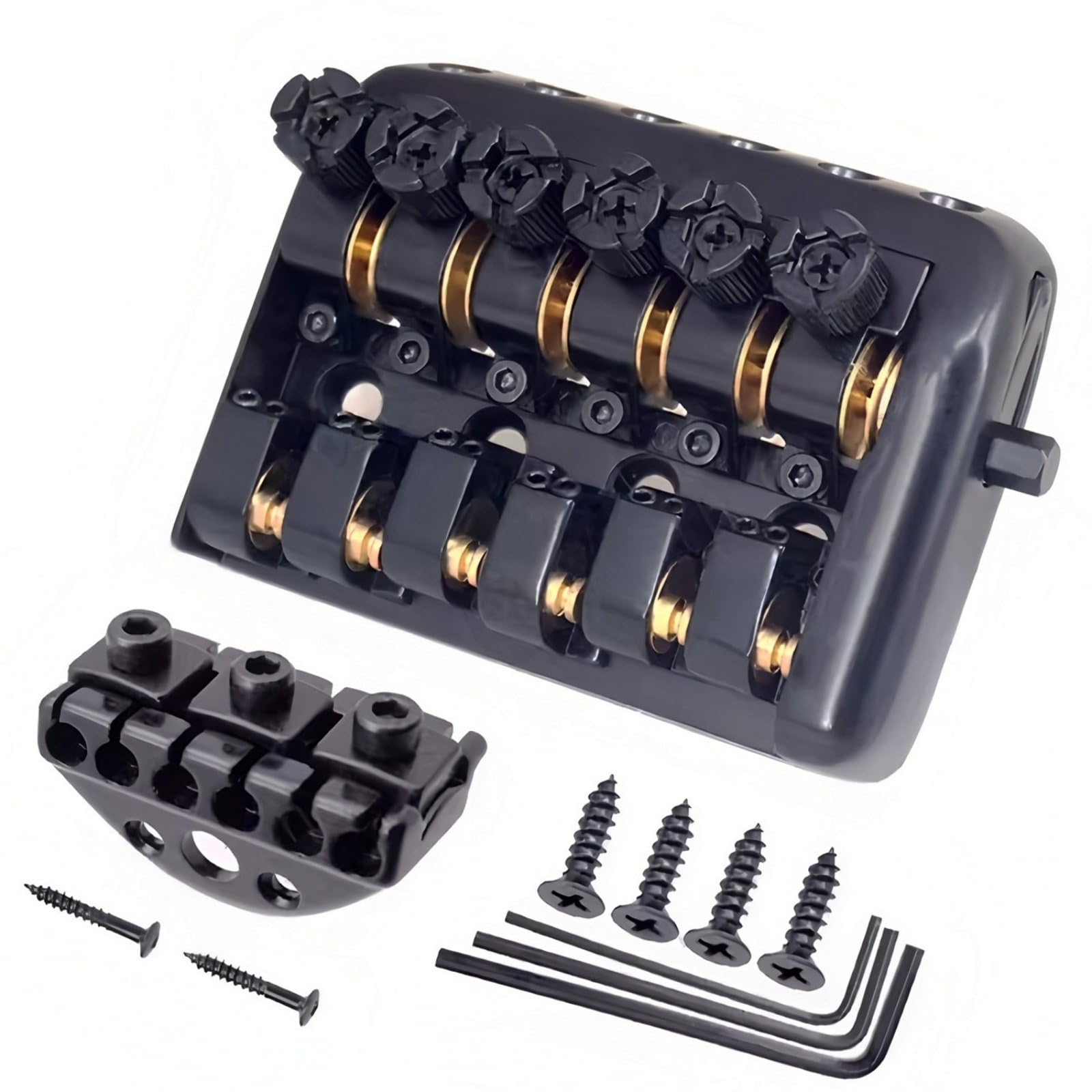 Ponte Fisso per Chitarra Elettrica Ponte Cordiera Tailpiece Design Compatto Senza Corde per Chitarre Elettriche Senza Corde Sellette Separate con