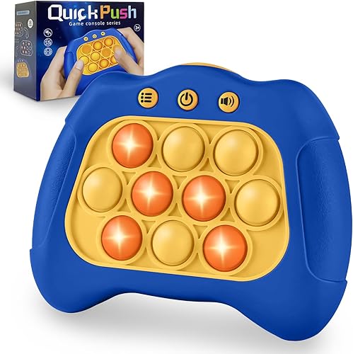 Infowush Juguetes para ansiedad con burbujas para apretar, juego de mano para niños de 6 a 8 años, juego de empuje rápido, juego de luz para el