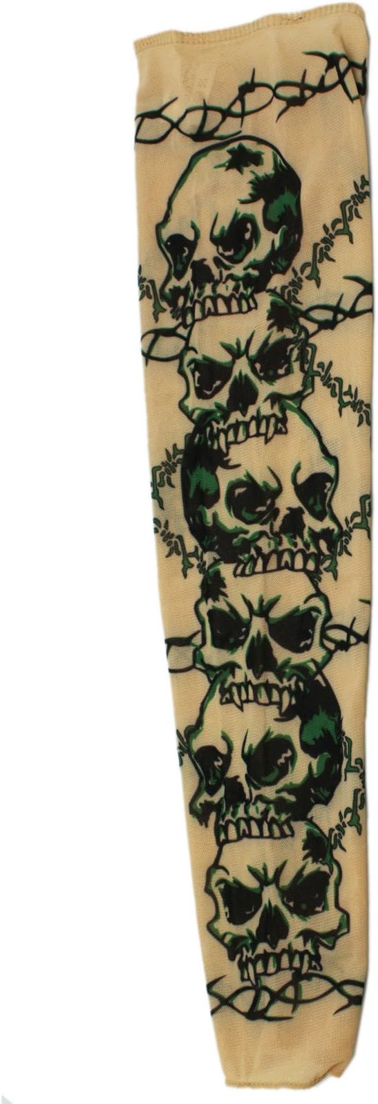 Barbed Wire and Skulls Tattoo Sleeve for Guys and Girls