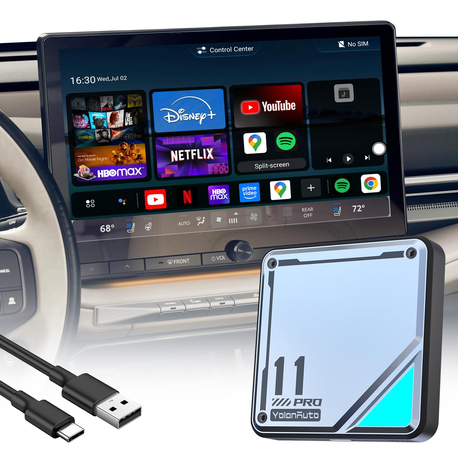 Magic Ai Box Wireless Carplay, Android 13, 8+128GB, 8Core, Multimedia Video Box Support A…