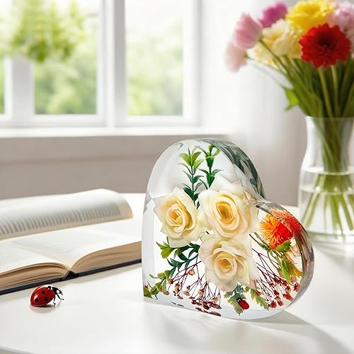 Miniatura 4 de 2 piezas moldes de resina de silicona, molde de fundición de resina epoxi para manualidades para preservación de flores sujetalibros arte DIY (2)