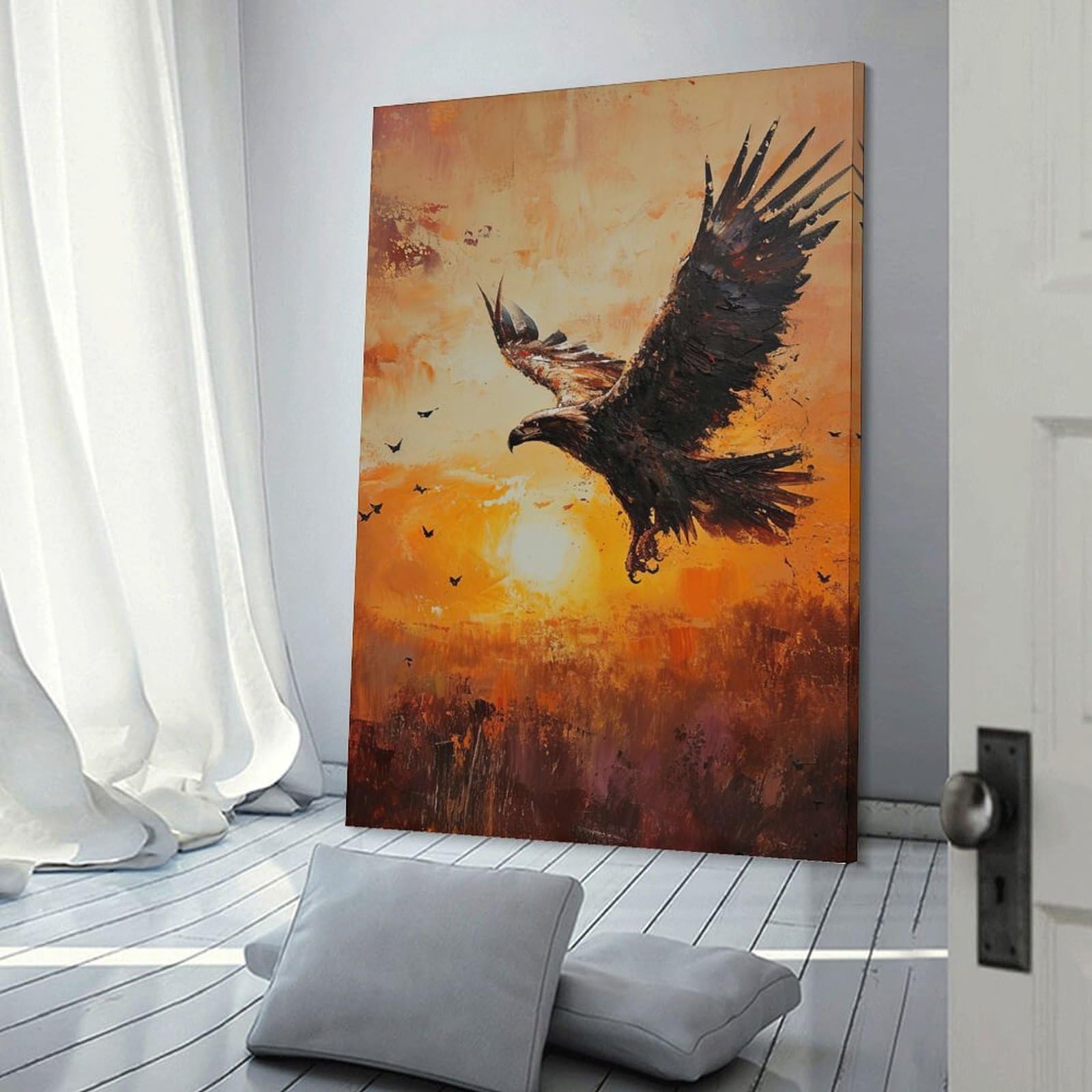 Junmoney Sky Soaring Sunrise Decorative Wall Artwork, 24x36inch(60x90cm), for New Homes, Bedrooms Or Workspaces, Gift Idea for Housewarming And Birthdays