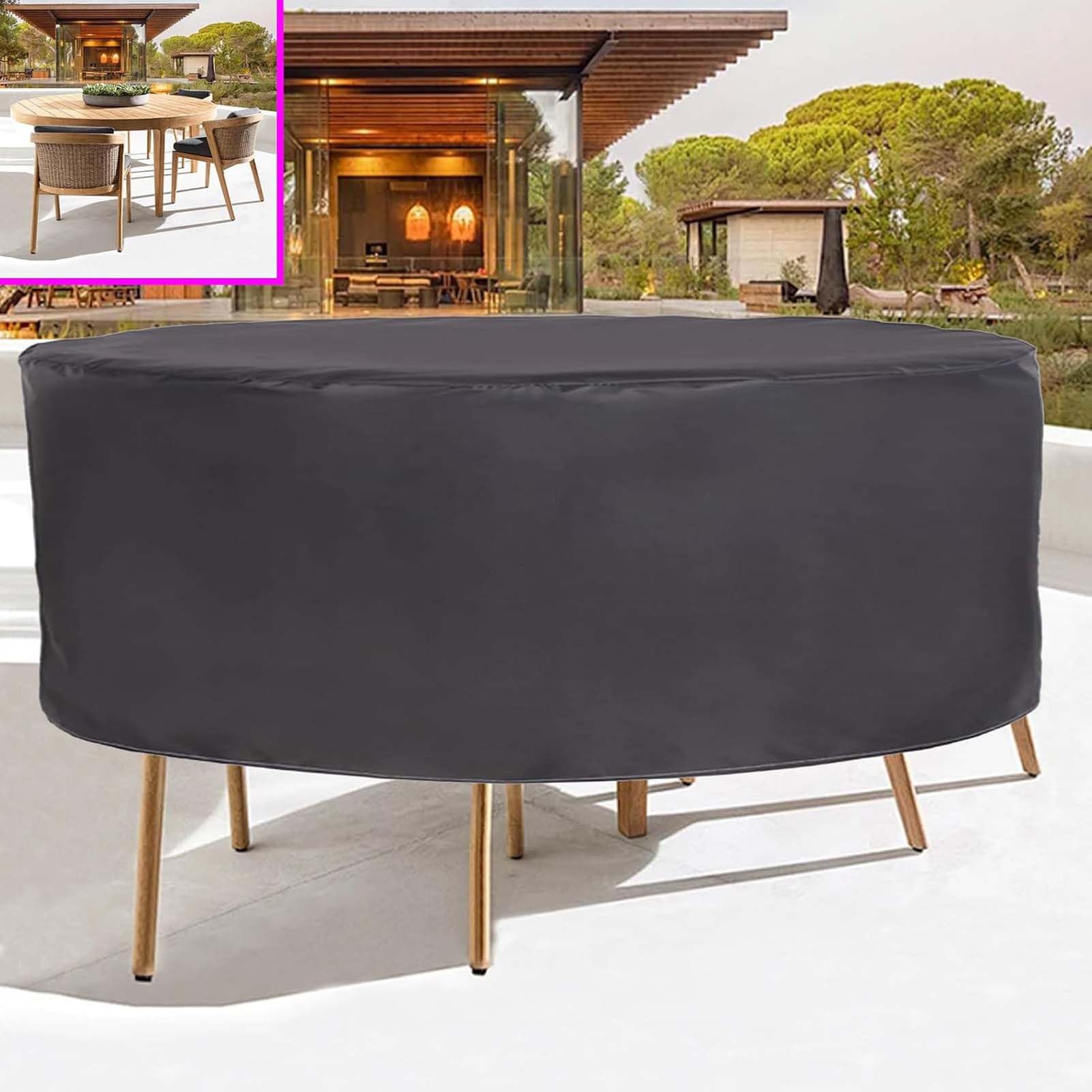DuRound Heavy DuRound, copertura impermeabile per tutte le stagioni, con orlo elastico, per mobili da giardino e bistrot
