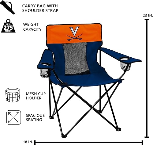 Miniatura 4 de Silla plegable con respaldo de malla y bolsa de transporte, Azul marino, Adulto
