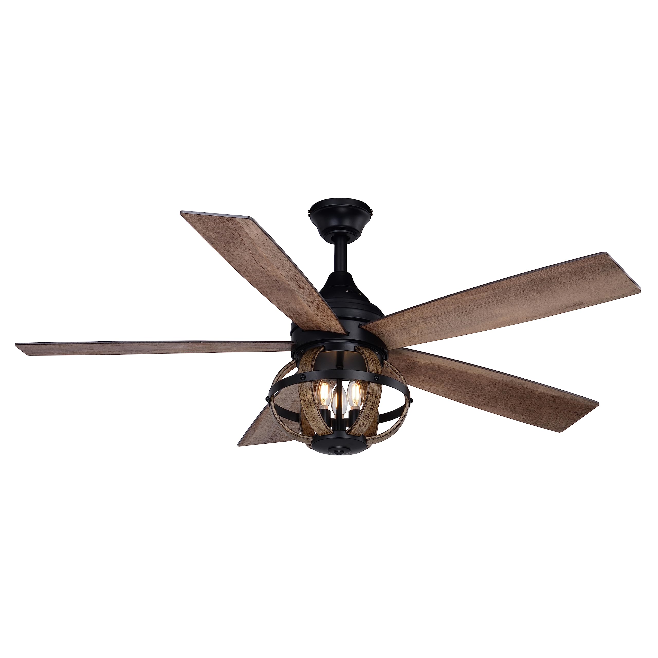 VAXCEL Huron 52 in. Black and Burnished Teak Indoor Rod Mount