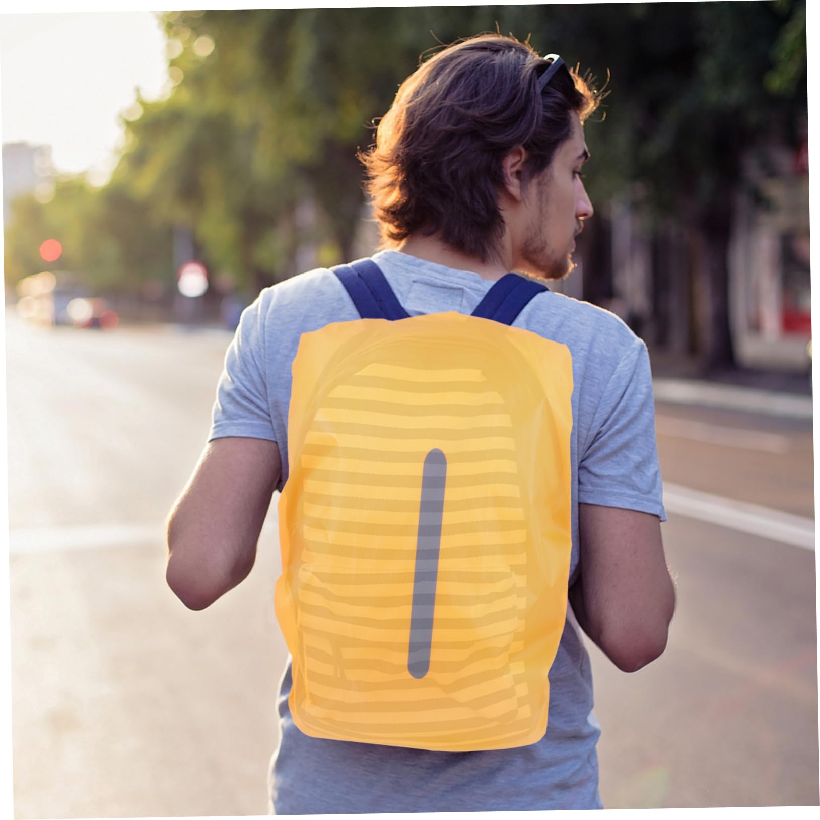 HANABASS 5 Copertura per Zaino Poliestere Resistente con Striscia Riflettente Protezione per Escursioni e attività Outdoor Antipioggia e Tascabile